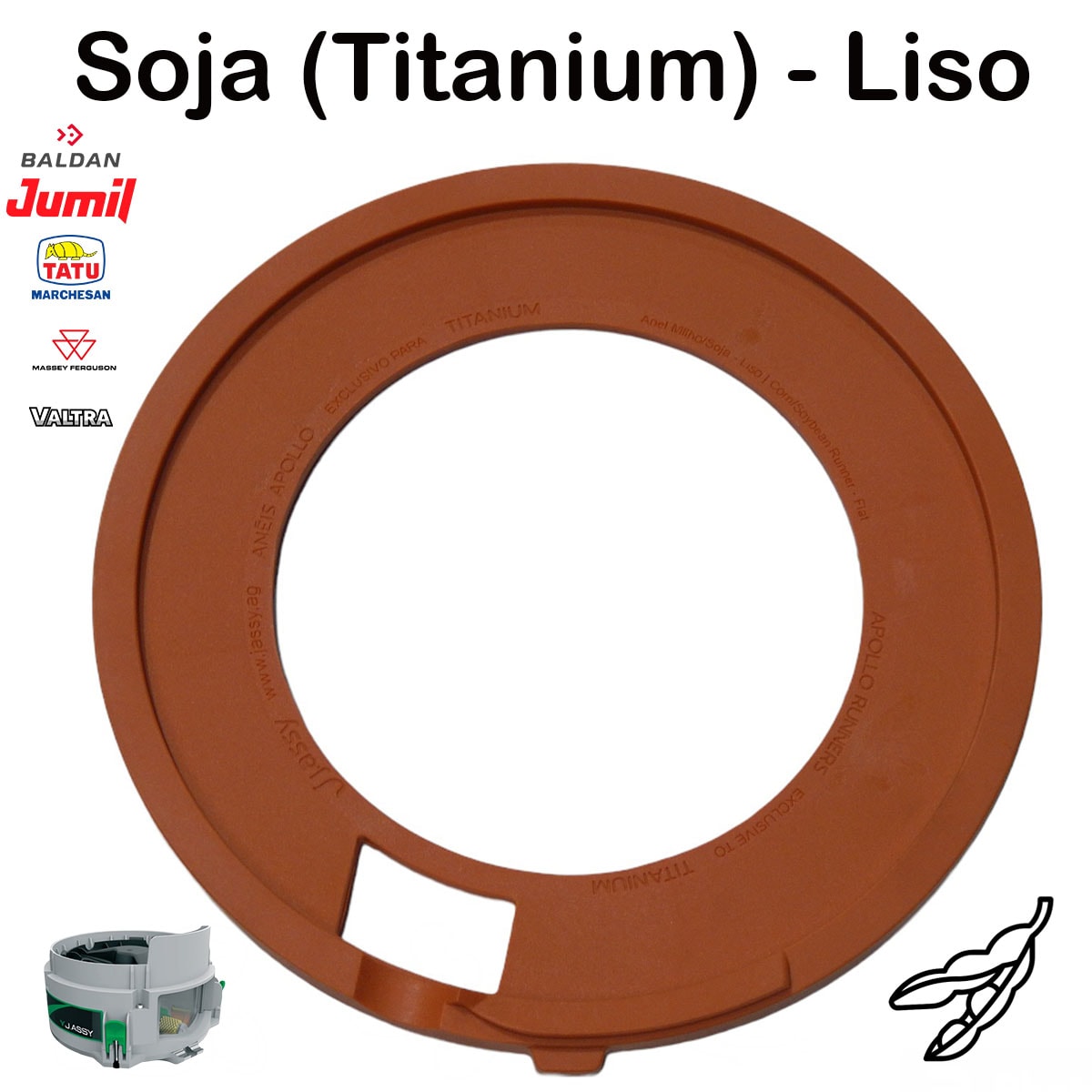 Anel Soja Liso Titanium J.Assy 1020022 - Loja Novo Campo