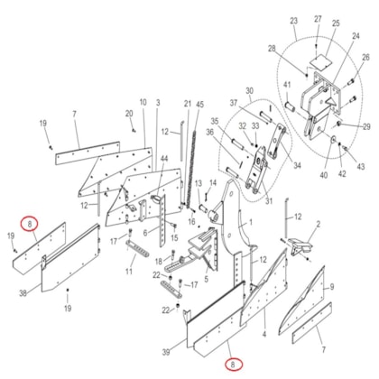 Barra Desgaste Elemento Sulcador Plantadora PCP Similar DMB