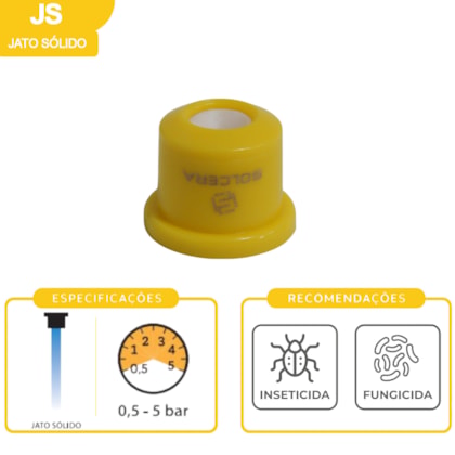Bico Pulverização Amarelo Jato Sólido 0,78 SOLCERA