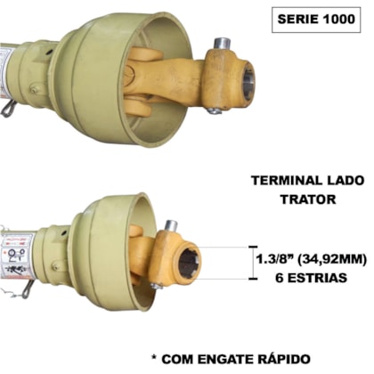 CARDAN QUADRADO SERIE 1000 COMPLETO 80CM CC1000/1P 60200501783 - 0501042390 - 2902137