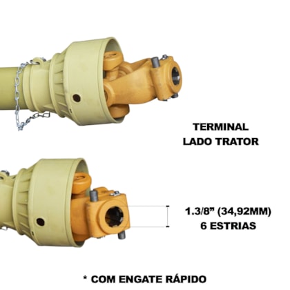 CARDAN QUADRADO SERIE 5000 COMPLETO 105CM AEMCO CC5002/3P RO2/ROAT 0501047952