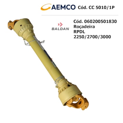 CARDAN QUADRADO SERIE 5000 COMPLETO 105CM AEMCO CC5010/1P BALDAN RPDL 60200501830