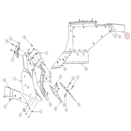 Chapa Auxiliar Lateral Aiveca Superior Arado MR/MRD-HD Ikeda 0908070