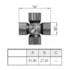 Cruzeta Agrícola 61,90mm X 27mm Serie 037 Lavrale Aemco CC037