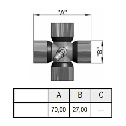 Cruzeta Agrícola 70mm X 27mm Serie 1000 Aemco CC45