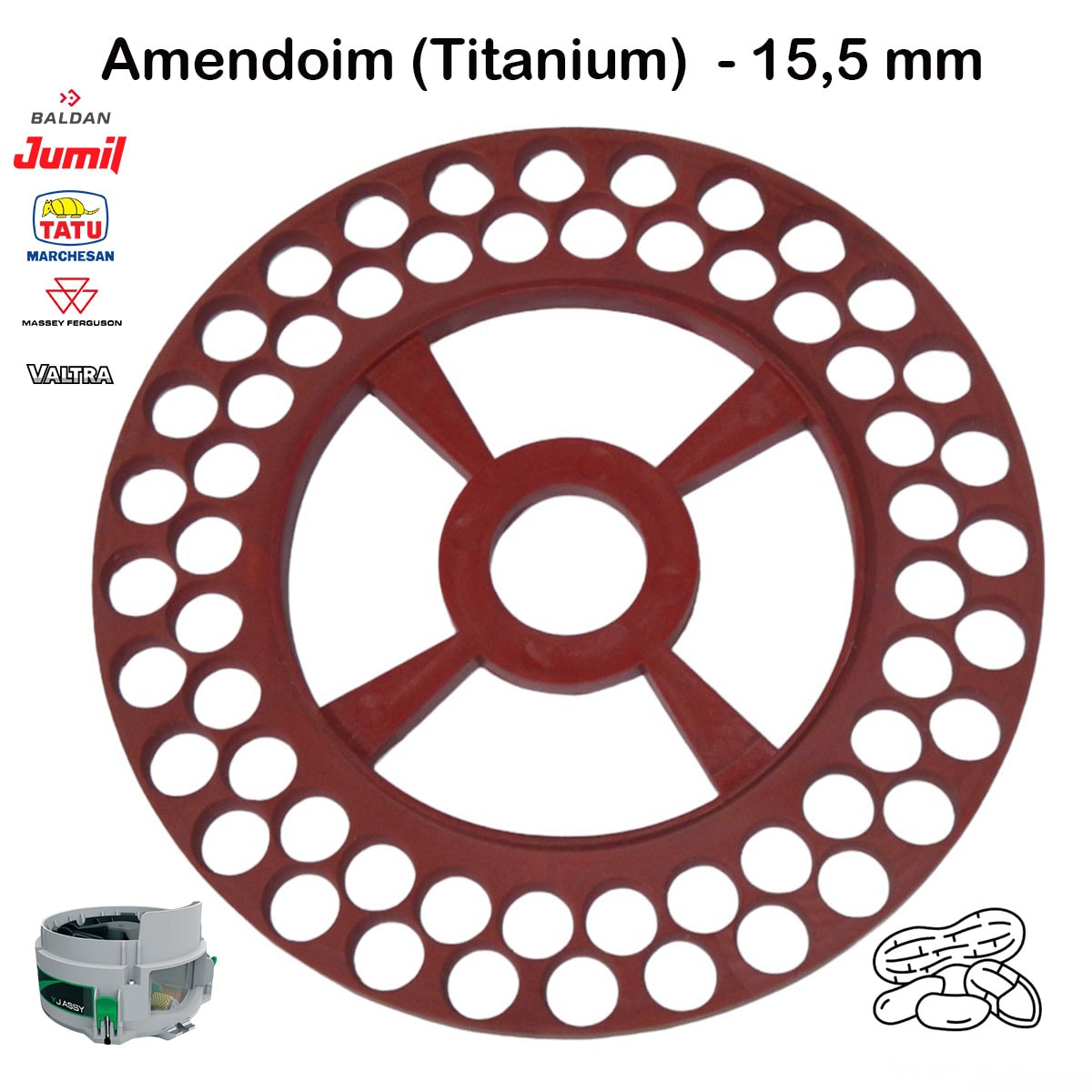 Disco Amendoim 56F 15,5mm Titanium J.Assy 1010147 - Loja Novo Campo