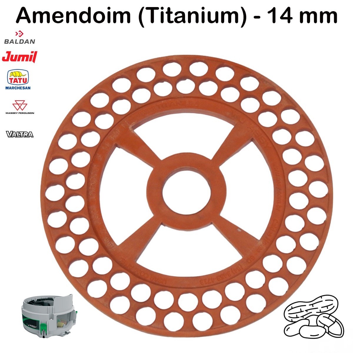 Disco Amendoim 60F 14mm Titanium J.Assy 1010148 - Loja Novo Campo