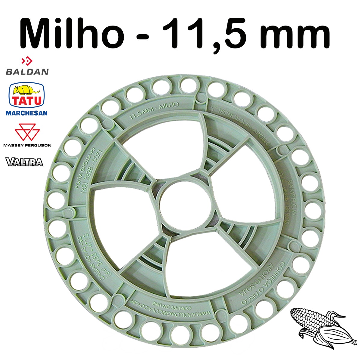 Disco Milho 28F 11,5mm Universal Rampflow J.Assy 1010032 - Loja