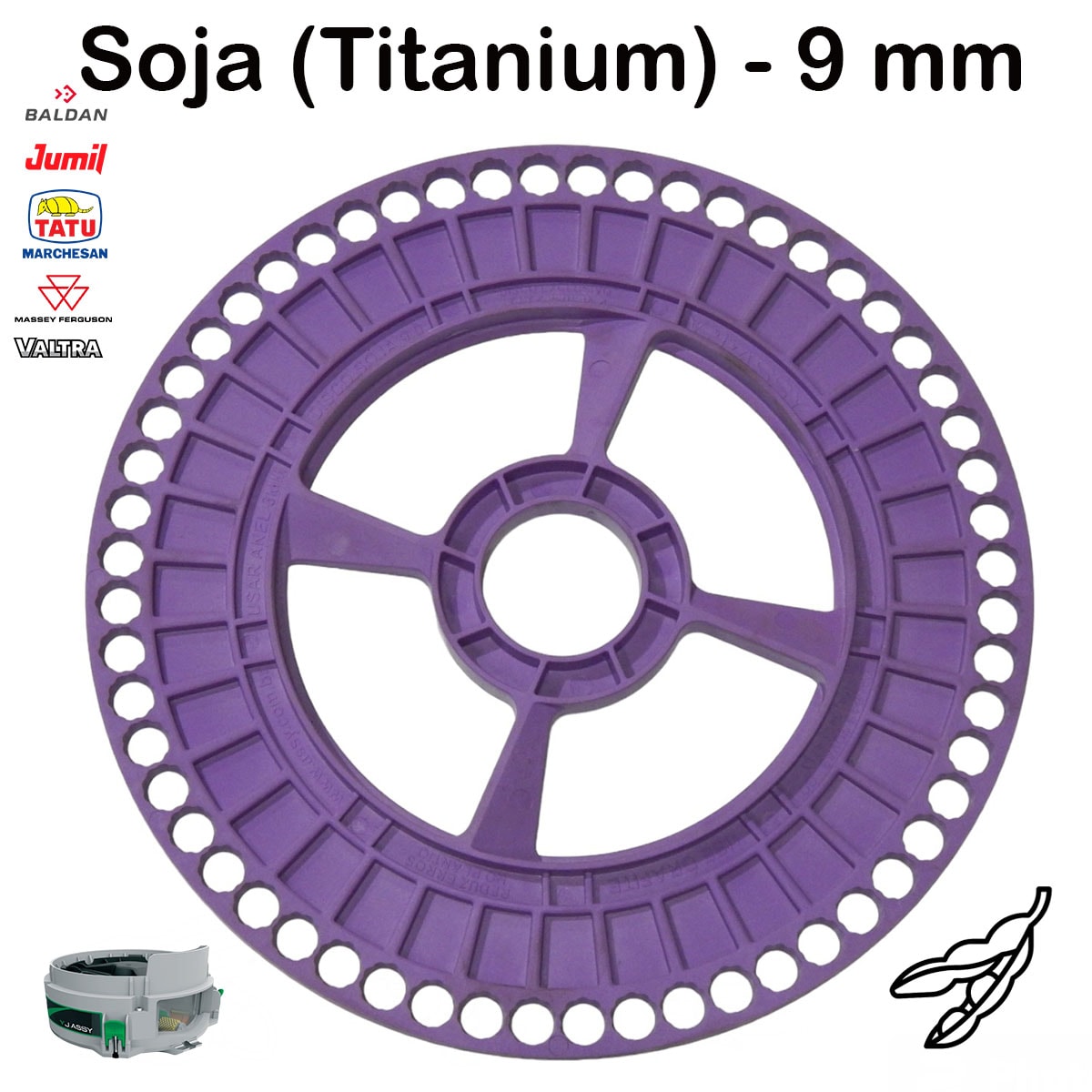 Disco Soja 56F 9mm Titanium Rampflow J.Assy 1010177 - Loja Novo Campo