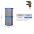 ELEMENTO FILTO DUPLO INOX 80 X 158MM MALHA 50 AZUL MAGNOJET M506/7 FVS100