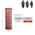 ELEMENTO FILTRO OCTUPLO INOX 108 X 286MM MALHA 30 VERMELHO MAGNOJET M691/1