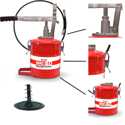 Engraxadeira Manual 7KG MAC40 EXPORT Mac Lub | Novo Campo