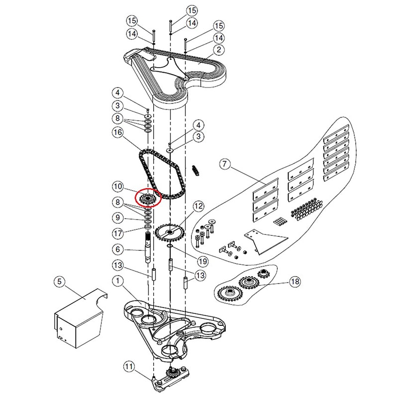 Engrenagem Z16 Transmissão Colhedora JF C120 JF Máquinas