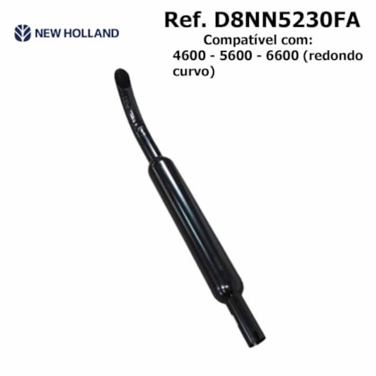 ESCAPAMENTO SILENCIOSO CURVO TRATOR 4600/5600/6600 FORD/NEW HOLLAND D8NN5230FA TRATORRES TR22002