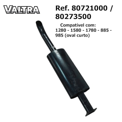 ESCAPAMENTO SILENCIOSO OVAL TRATOR 1280R/1580/1780/985 VALTRA/VALMET 80721000/80273500 TRATORRES TR21009