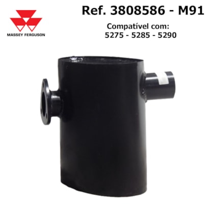 ESCAPAMENTO SILENCIOSO OVAL TRATOR 5275/5285/5290 MASSEY FERGUSON 3808586 TRATORRES TR20025