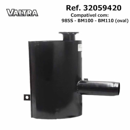 ESCAPAMENTO SILENCIOSO OVAL TRATOR 985S/BM100/BM110 VALTRA/VALMET 32059420 TRATORRES TR21036