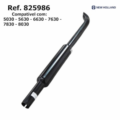 ESCAPAMENTO SILENCIOSO TRATOR 5030/5630/6630/7630/7830/8030 FORD/NEW HOLLAND 825986 TRATORRES TR22007