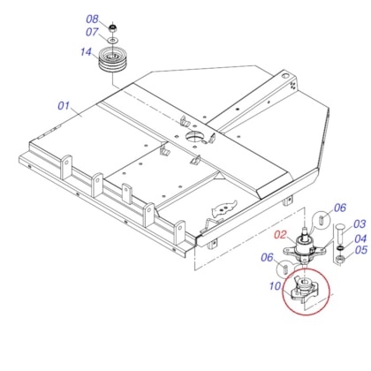 Flange Suporte Faca Roçadeira Tatu/Marchesan 0502012453