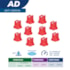 Kit Bico Pulverização AD04 Vermelho Gotas Finas - Grossas (10 unidades)