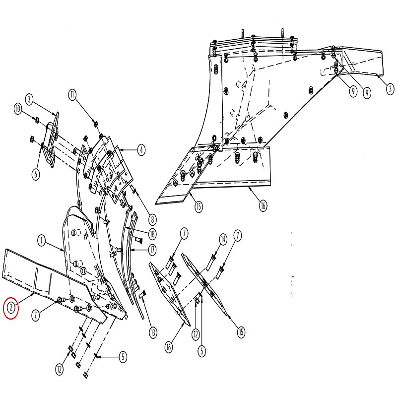 Placa De Polietileno Aiveca Superior Arado MR/MRD-HD Ikeda 0908219