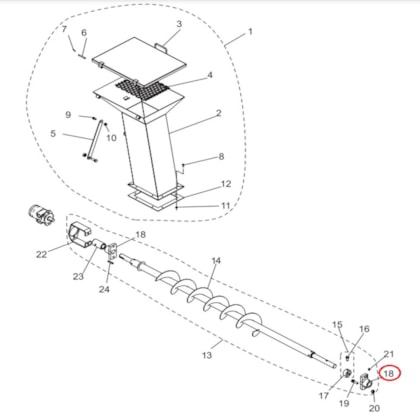 Suporte Barra Acionadora Cultivador Similar DMB