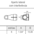 Terminal 1.3/4" - 6Z Aperto Lateral Serie 2500 Aemco CC 271