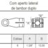 Terminal 1.3/8" - 6Z Aperto Lat. Tambor Duplo Serie 5000 Aemco CC56