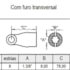 Terminal 1.3/8" - 6Z Furo Trava 8mm Serie 2500 Aemco CC266