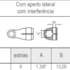 Terminal 6Z Implemento Aperto Lateral 13mm Serie 001 Aemco 001011