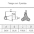 Terminal Flangeado 3 Pontas Série 001 Aemco CC09
