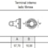 Terminal Interno Fêmea Oval Serie 2000 Aemco CW21