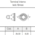 Terminal Interno Fêmea Oval Serie TW1000 Aemco TW12