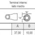 Terminal Interno Macho Quadrado Serie 6000 Aemco CC602