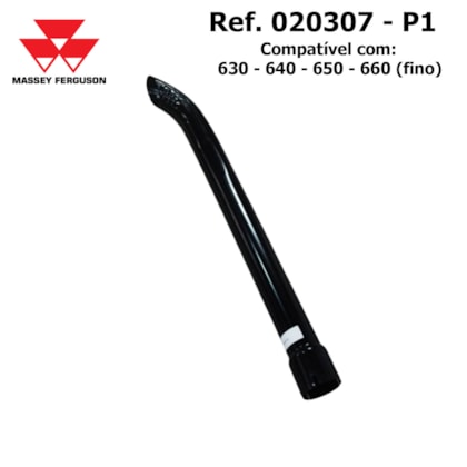 TUBO ESCAPE FINO TRATOR 630/640/650/660 MASSEY FERGUSON 020307 TRATORRES TR20010
